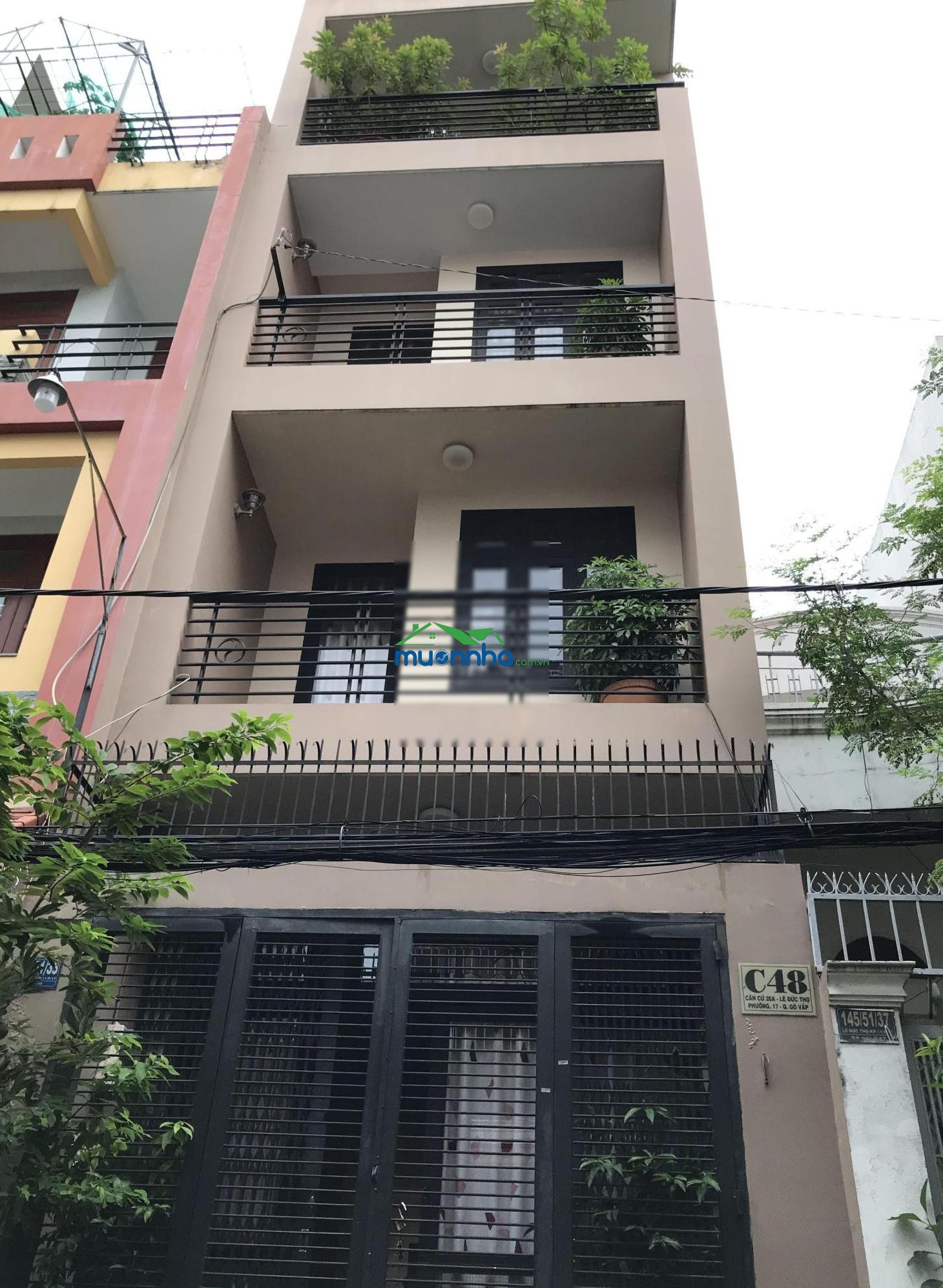 Nhà hẻm thông xe hơi dương quảng hàm p5 - gv, sau siêu thị emark, dt 4x15m, 1 trệt 2 lầu st, 8 tỷ