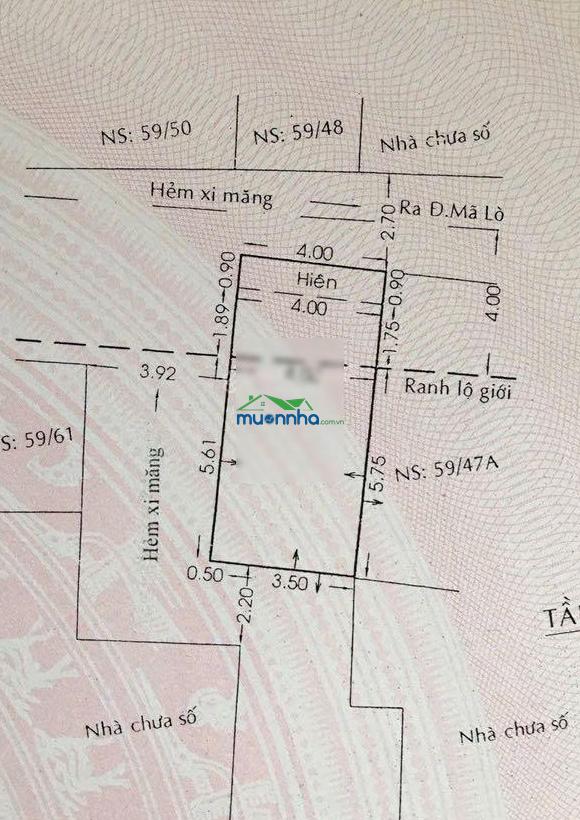 Bán nhà mới góc 2 mặt hẻm 59 mã lò, 4 x 8.5m, cấp 4, giá 3.7 tỷ. (tín hưng) - 2