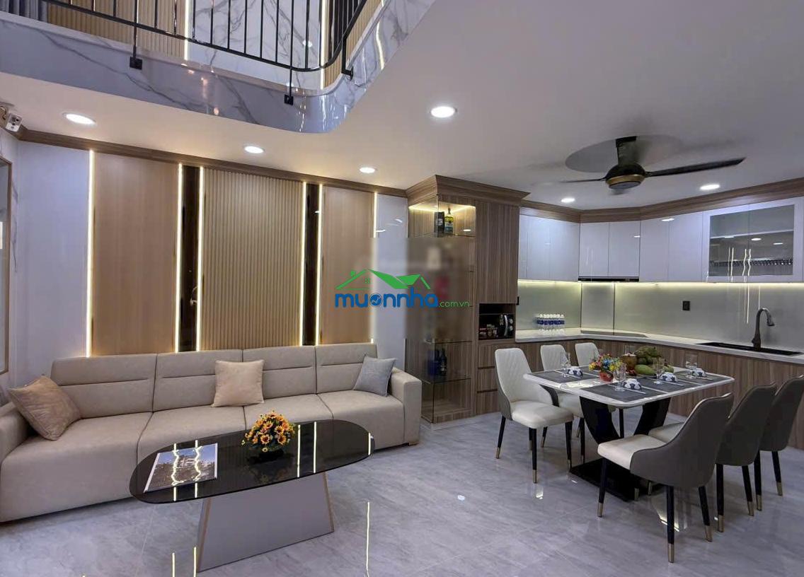 Hạ 1 tỷ nhà mới đẹp thang máy hxh nguyễn oanh p17 gv 5.8*8.5m kết cấu 4 tầng thang máy giá 8tỷ - 4