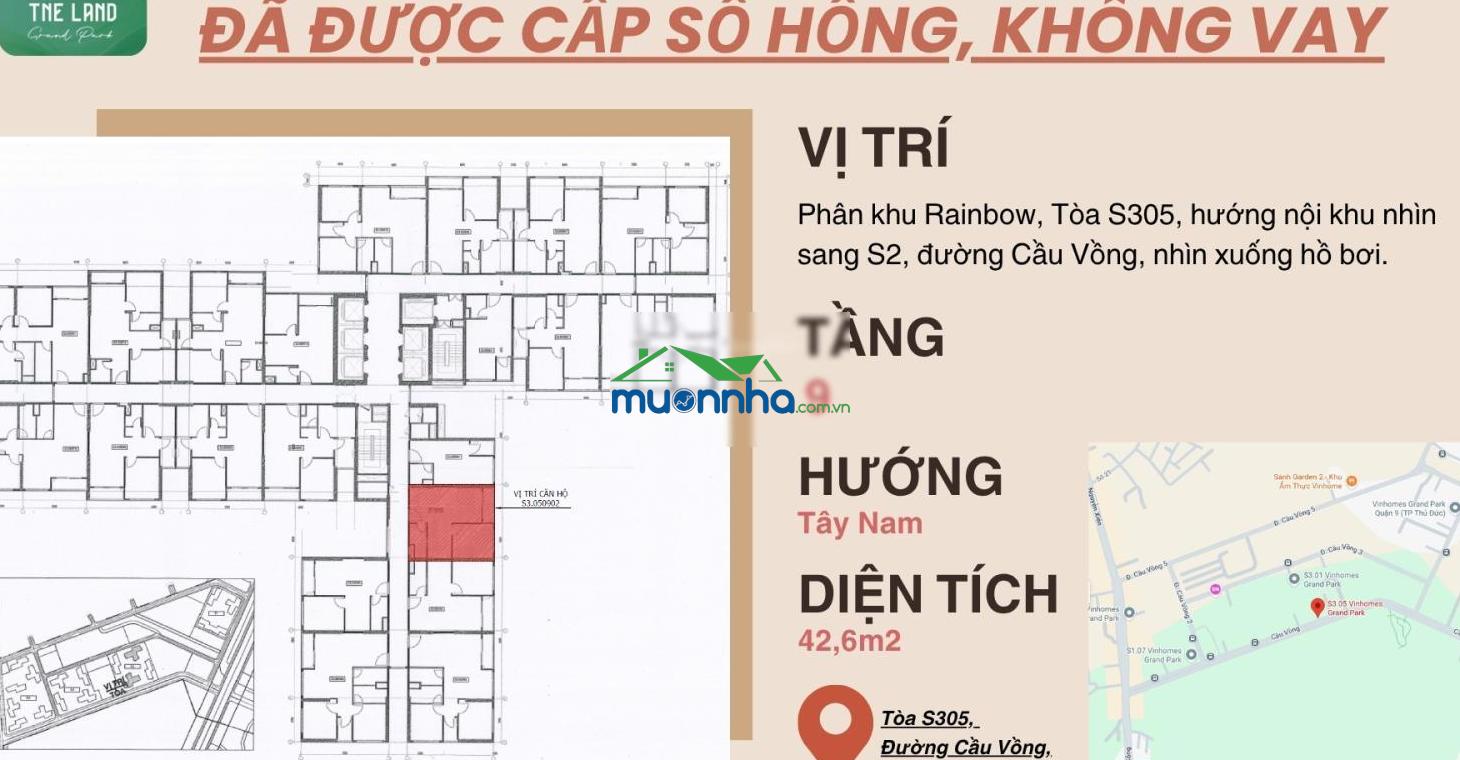 Sẵn sổ bán căn hộ 1pn+ full nội thất vinhomes grand park - 4