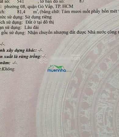 Bán đất tặng căn nhà trọ thu nhập 17tr/tháng quang trung, p8, gv, dt 4.15x20m, giá 6tỷ9 còn bớt - 2