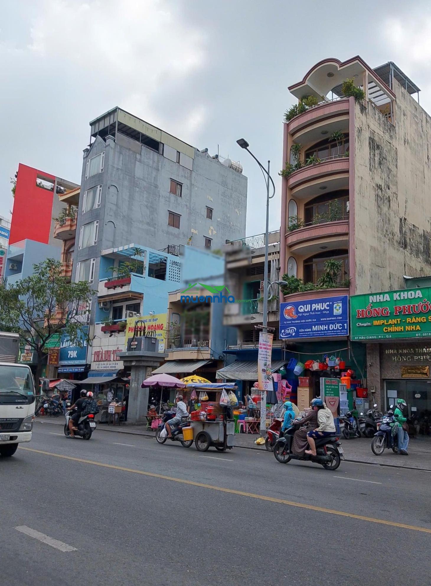 Nhà hậu giang - quận 6 - hẻm thông - 4 tầng - 79m2 - 4pn - 5wc - 7.x tỷ - 3