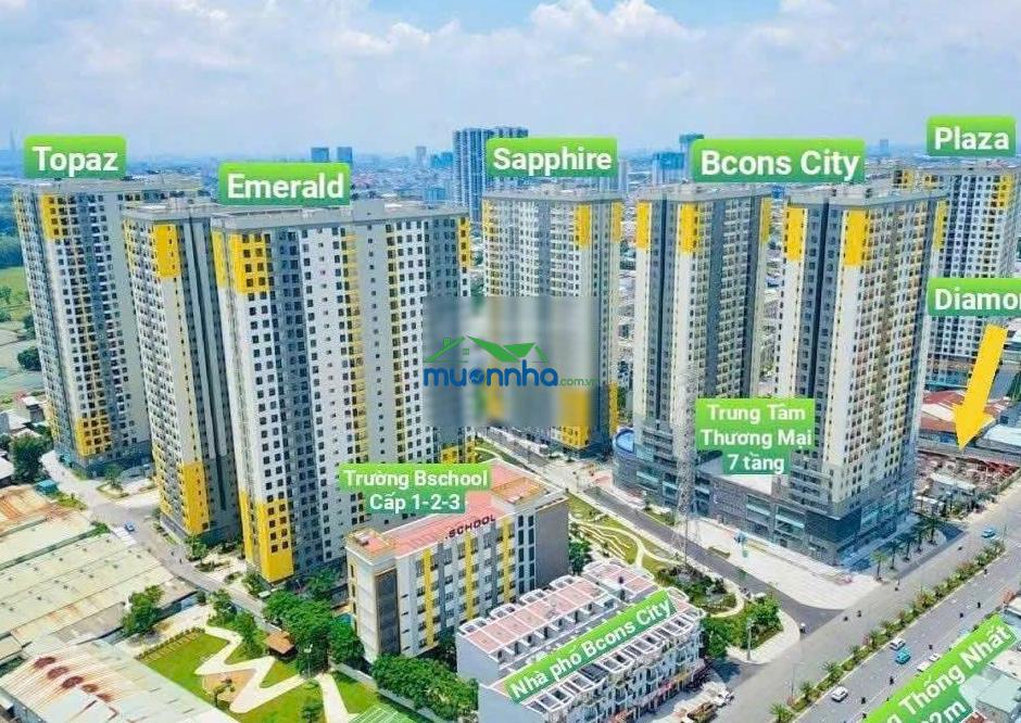 Chỉ 5tr5 có ngay chung cư bcons city ngay mặt tiền đường thống nhất ngay làng đại học metro thủ đức - 2