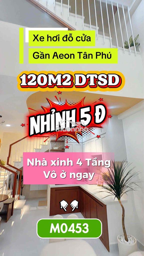 Hotgirl nhà phố ngọc giàu - nhà xinh ở ngay hxh gần aeon tp 120m2 dtsd