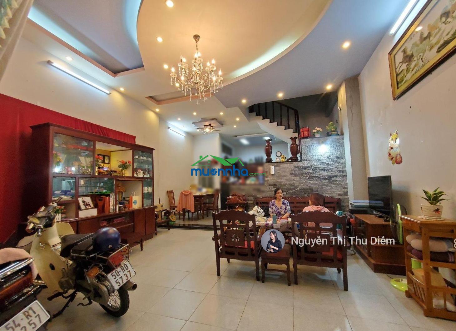 Nhà đẹp 4 tầng - 97m (5.5m x 15m ) - nở hậu 6.4m - sát mặt tiền - 5pn - full nội thất - 4