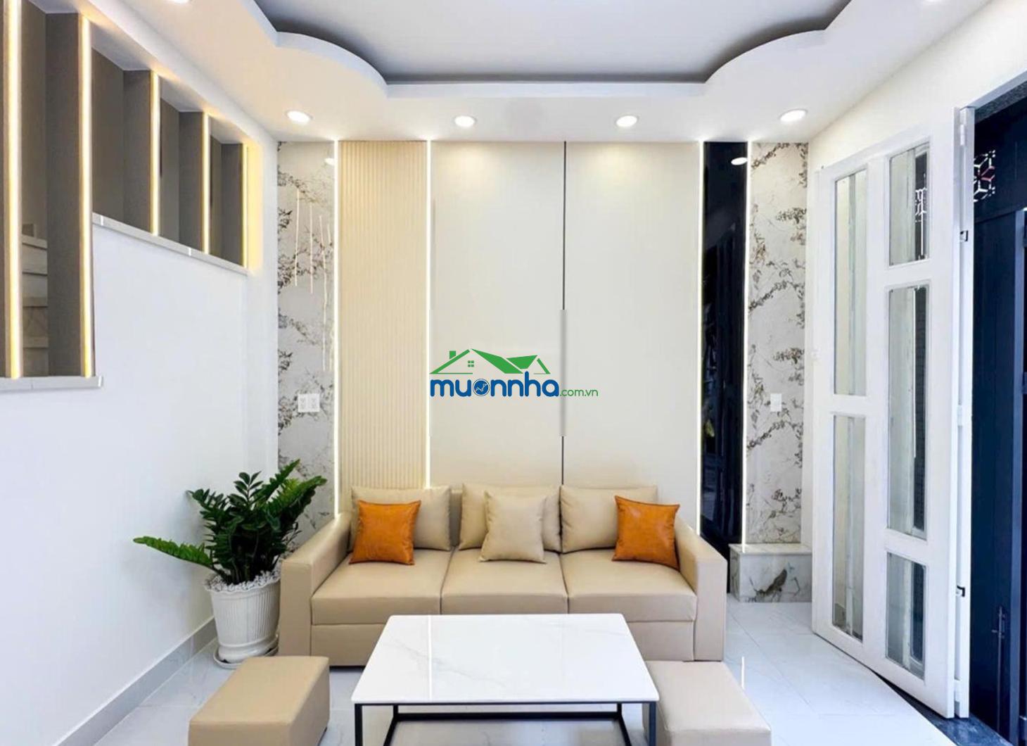 Nhà 2 tầng mới hẻm xe hơi trần xuân soạn - đầy đủ nội thất - kdc hiện hữu - hoàn công - giá 4tỷ960 - 4