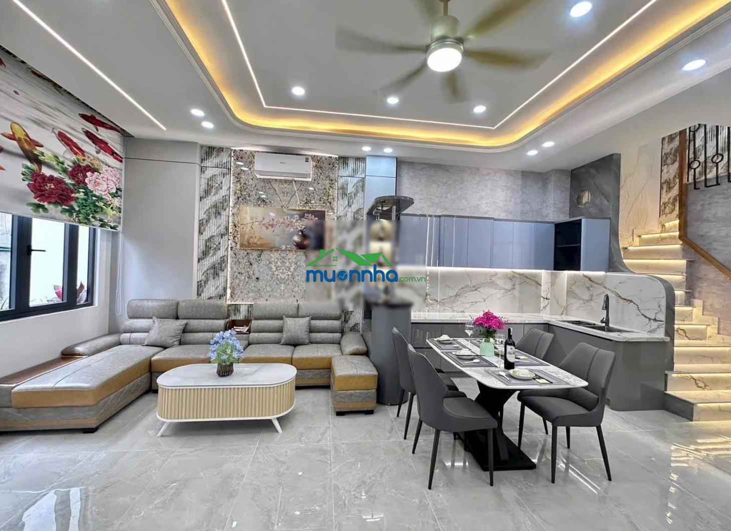 Nhà mới 100% - 66m - ngang 6m - 5 phòng ngủ - sổ vuông a4 - tặng nội thất cao cấp - 4