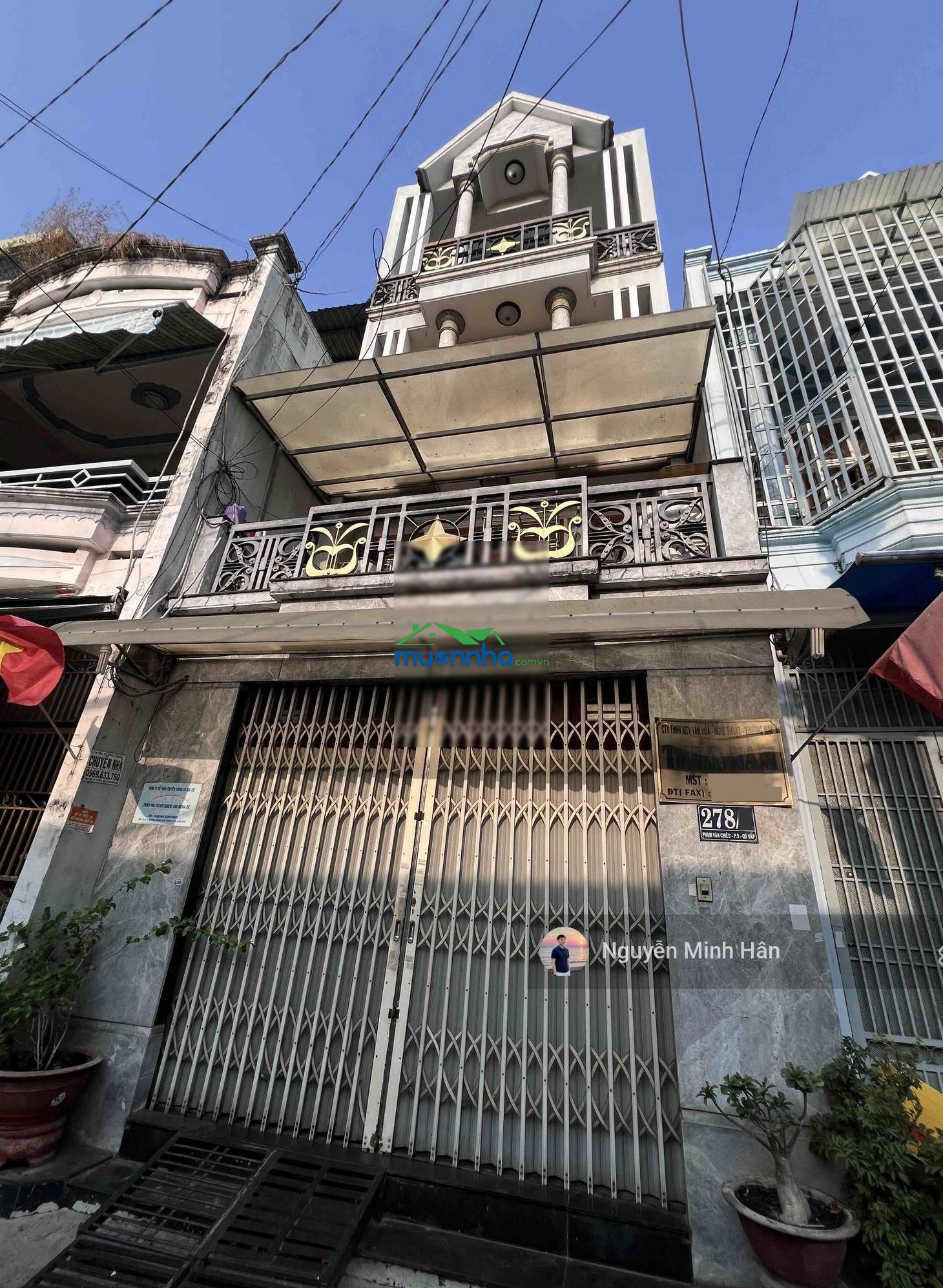 Cách mt vài bước chân hxh 278 phạm văn chiêu p9 4,5x12m sd 164m2 4l 5pn giá chỉ 7,8 tỷ tl - 2