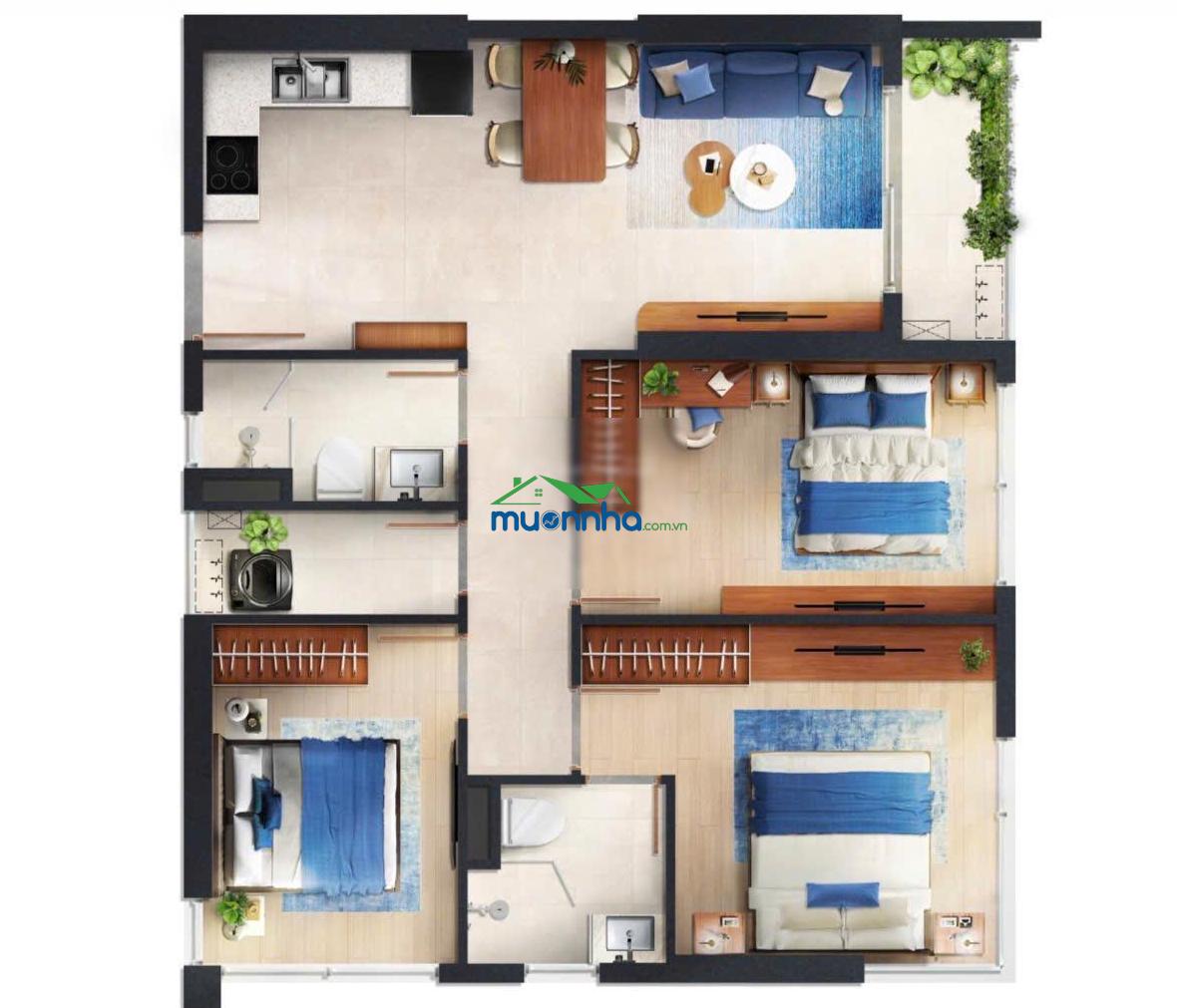 Monrei saigon căn 3pn view thoáng tầng trung chỉ 4 tỷ - 3