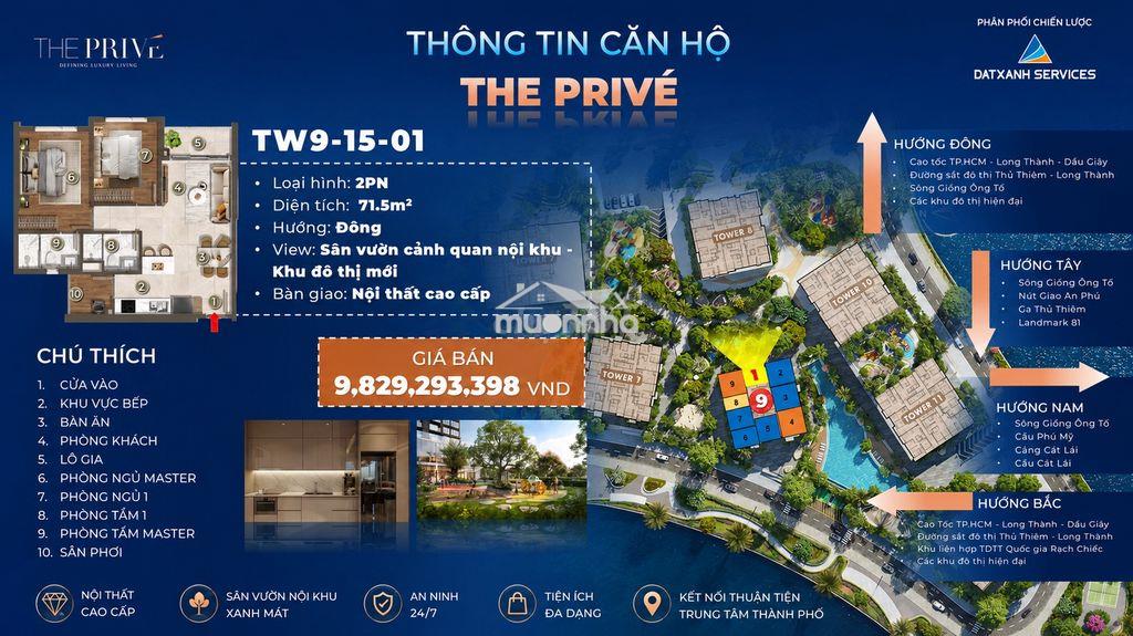 🔥 The privé – căn 2pn view nội khu đẹp tháp 9 🔥 - 2