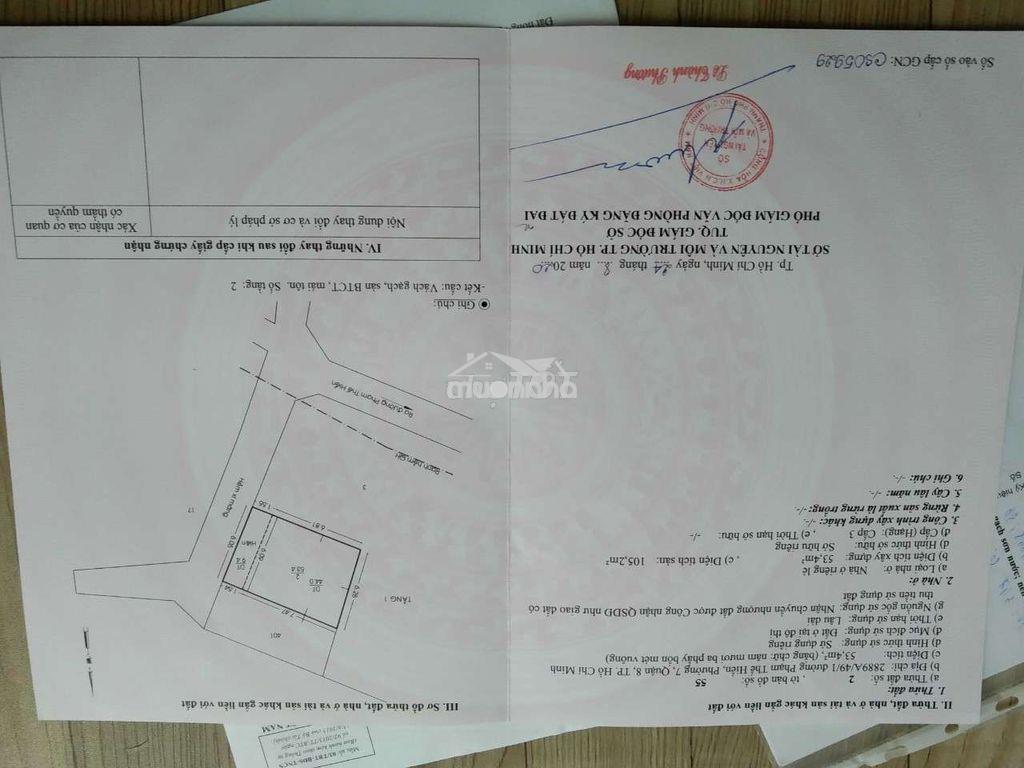 Cần bán căn nhà 2889a/49/1 phạm thế hiển phường 7 quận 8 - 3