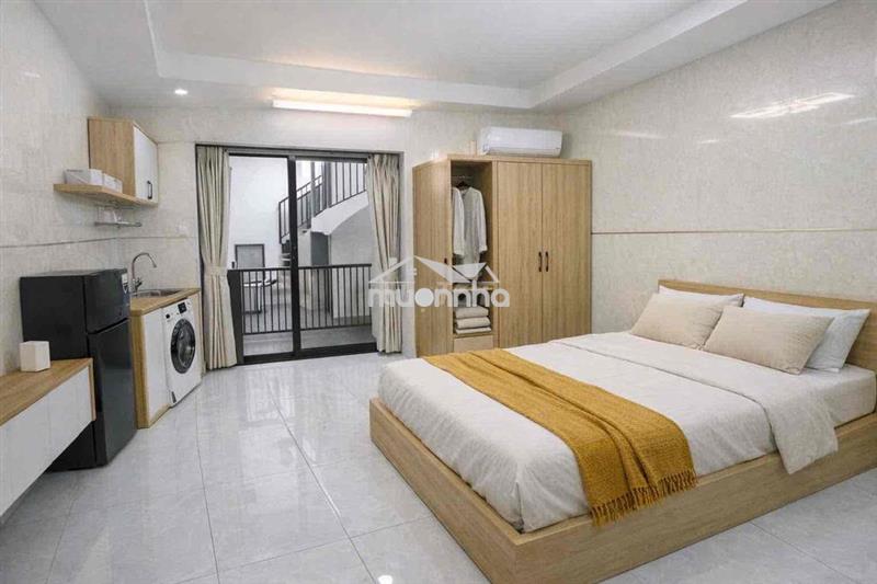 Phòng studio full nội thất, máy giặt riêng, đường xe hơi