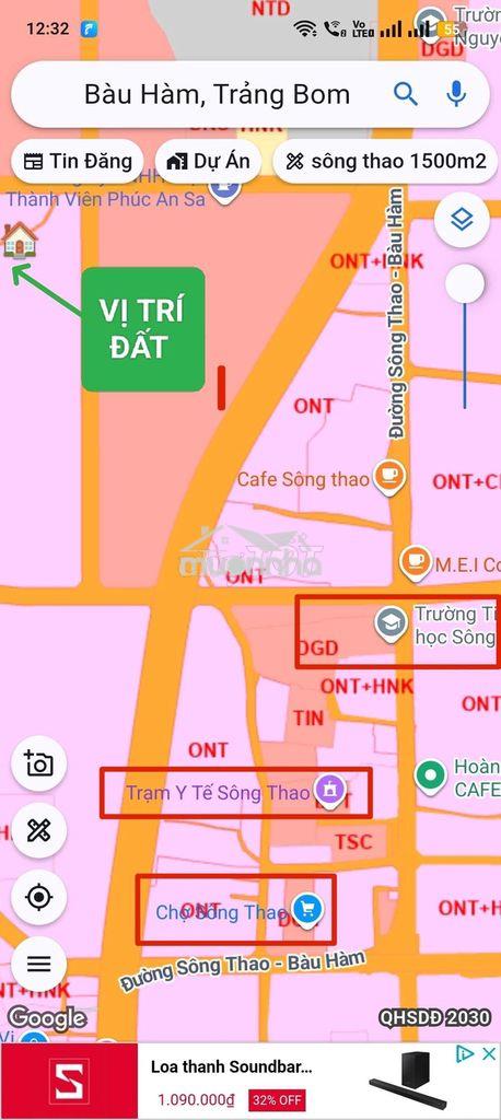 Lô thổ cư tp đồng nai giá ngộp gần chợ , ngân hàng 