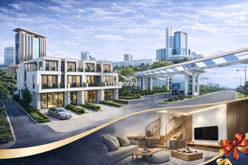 Nhà ở xã hội thấp tầng, 133m2, 1tỷ8, khu vsip2a - haven living - tphcm - 2