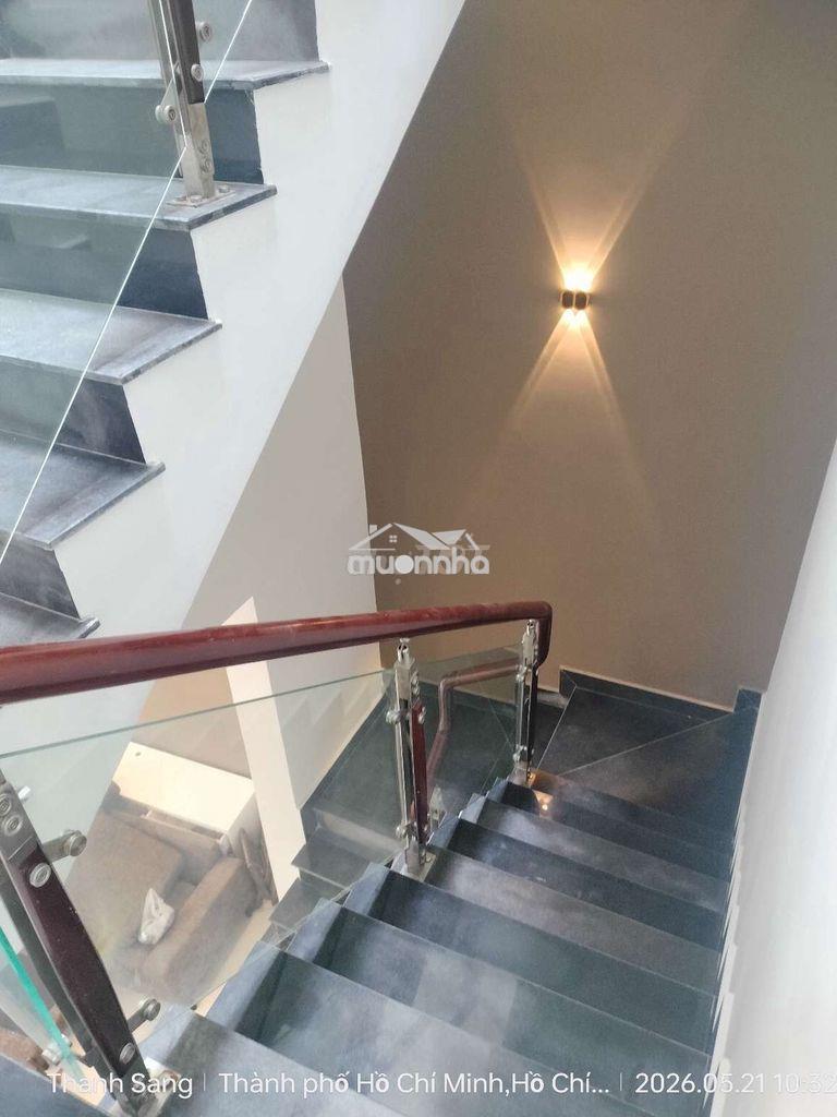 Nhà mới 1 trệt 2 lầu sân thượng 5,5x16m hẻm 1508 lê văn lương - 2