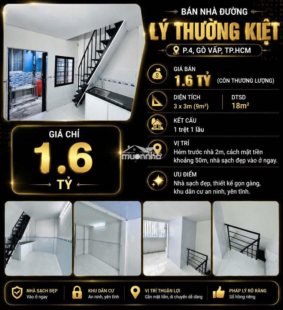 [Shr] hẻm 4m - phạm văn chiêu 17m2 1 trệt 1 lầu full nội thất - 3