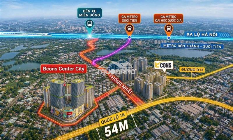 Suất nội bộ nội khu shophouse bcons center city giá cdt tt trước 254tr