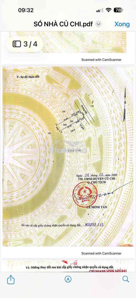 Bán nhà 97m2 gần chợ sáng tân thạnh đông 500m,hẻm xe hơi thông (số 110 - 4