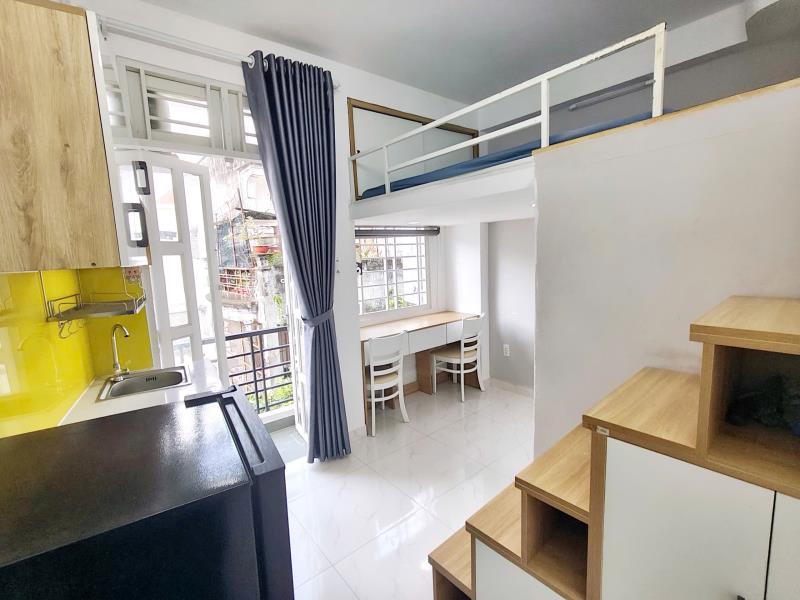 Cho thuê căn hộ ban công có gác ( duplex ), máy giặt riêng, trung tâm phú nhuận - 2