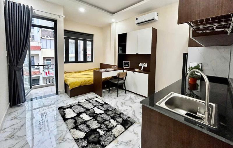 Cho thuê căn hộ ban công nguyễn văn thương – máy giặt riêng, nhiều ánh sáng tự nhiên, gần đh hutech