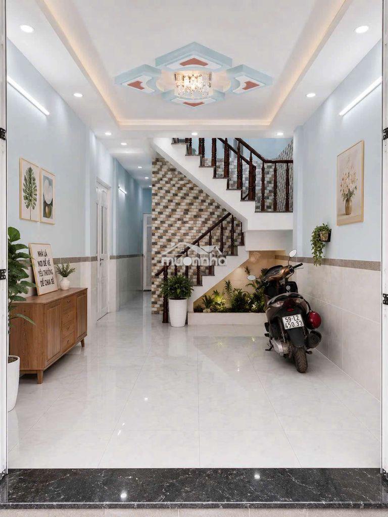 Bán nhà shr liên ấp 123 dt: 4*14m 1t+ lầu 3pn 2w hẻm xe ô tô