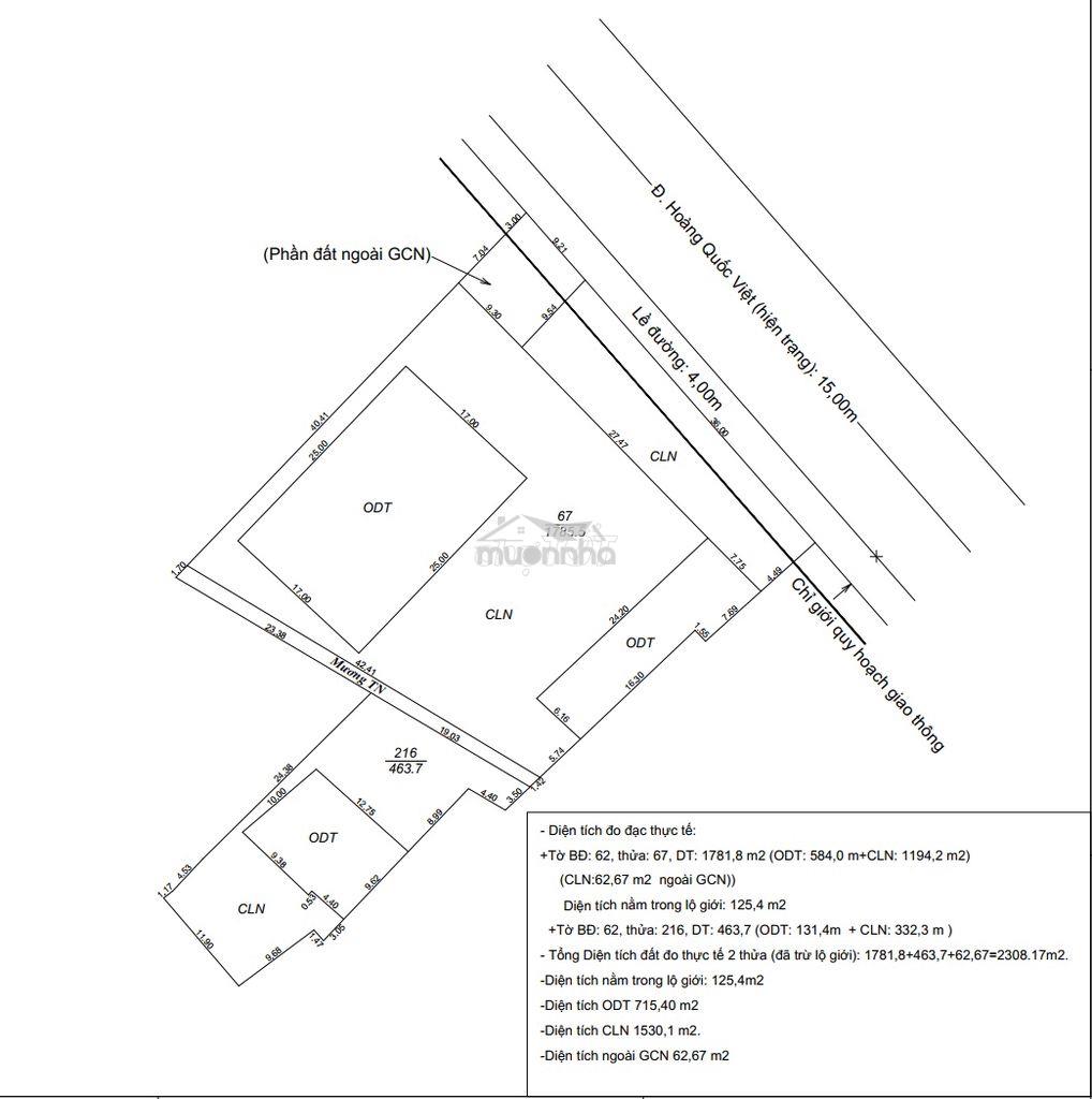 Bán nhà đất mặt tiền 67, hoàng quốc việt, 100 tỷ, 2308m2, - 3