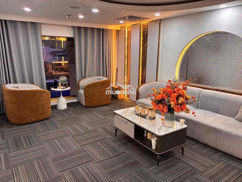Cho thuê nhà mt q 10 đường 3/2 dt: 9x18( nh: 10,,2m2 hầm 9 tầng 2 tm - 3