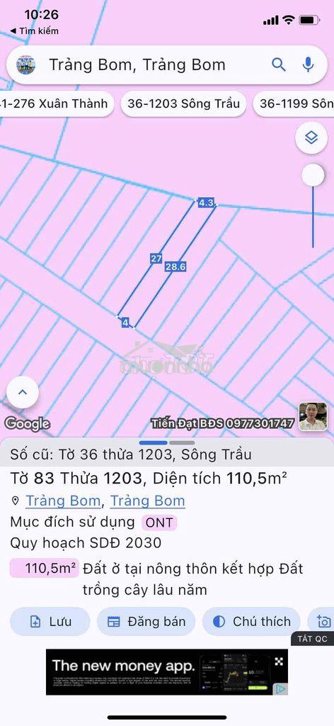 110m full thổ 900 triệu