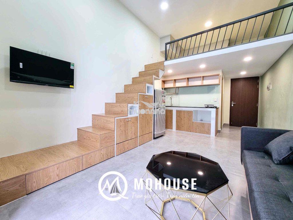 Cho thuê căn hộ bancol duplex - gác cao 2m ngay vòng xoay dân chủ q3 - 2