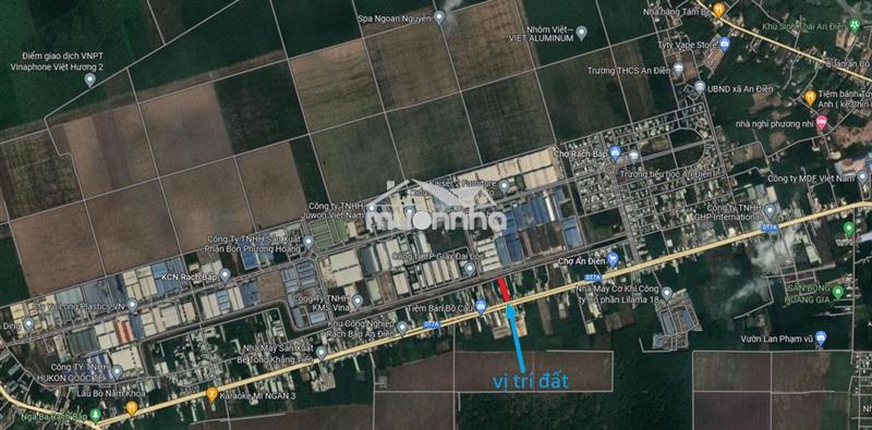 Đất 2 mặt tiền hùng vương 1106m2,  p tây nam hcm (bến cát, bd cũ)