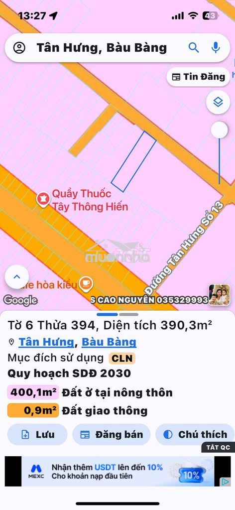 Cần bán nhà vườn khu tân hưng bàu bàng sát khu công nghiệp tân binh
