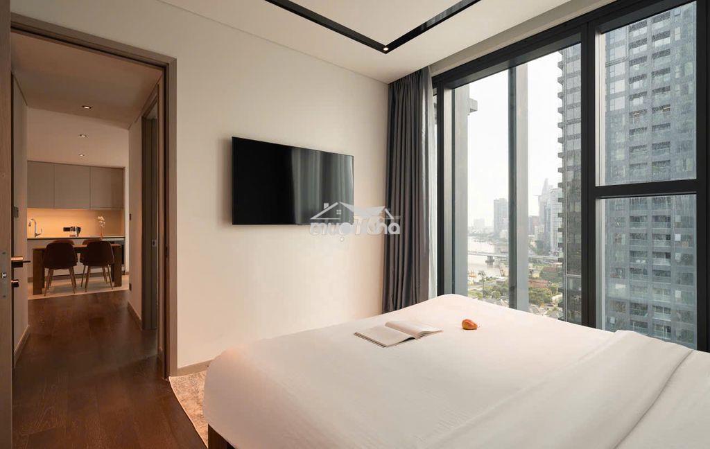 Cho thuê cc grand marriott 75tr, 72m2, 1pn+1, full nt, view sông,q1 ! - 3