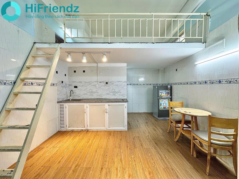 Phòng gác cao 35m² – full nội thất + máy giặt riêng gần uef, hiu, uth, hutech