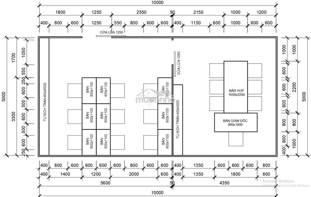 Vp mặt trước (view full kính) - đã ngăn sẵn 1 phòng riêng - 2