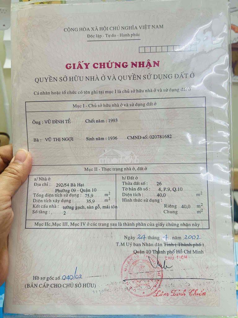 Nhà bán quận 10