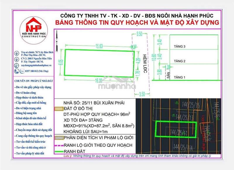 Dãy trọ 6 phòng.25/11 bùi xuân phái 6×16. giá 7.4 tỷ
