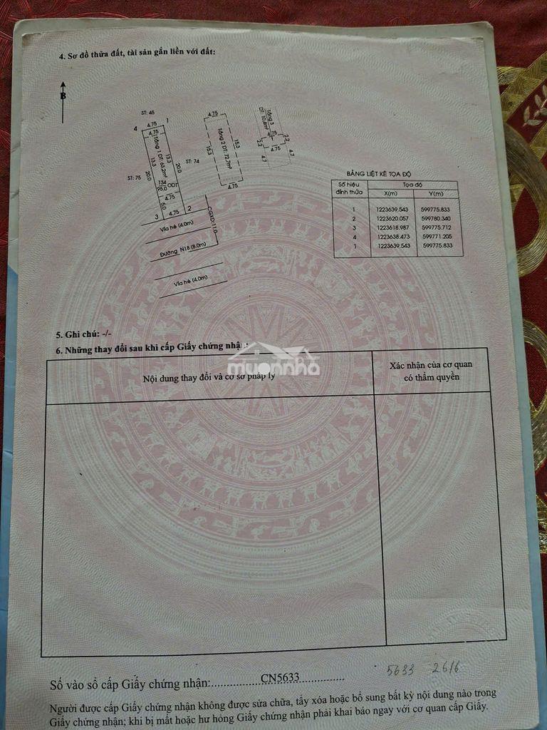 Bán nhà 2 lầu 1 trệt khu phố hòa phú 3, phường bình dương - 3
