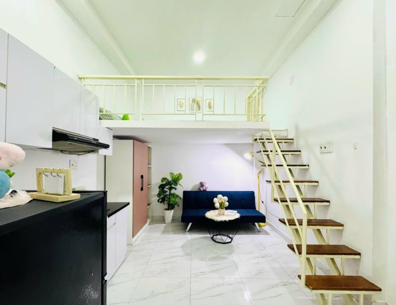 Duplex gác cao phòng rộng | full nội thất | toà nhà thang máy