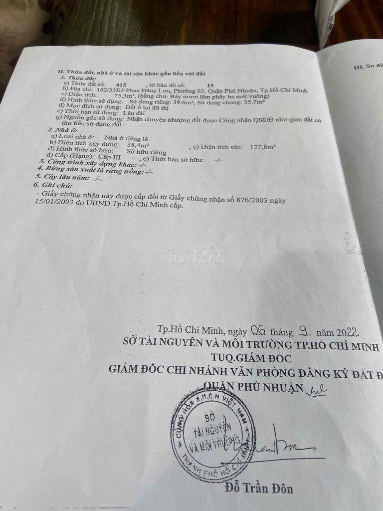 Chính chủ bán nhà hxh phan đăng lưu gần phan xích long