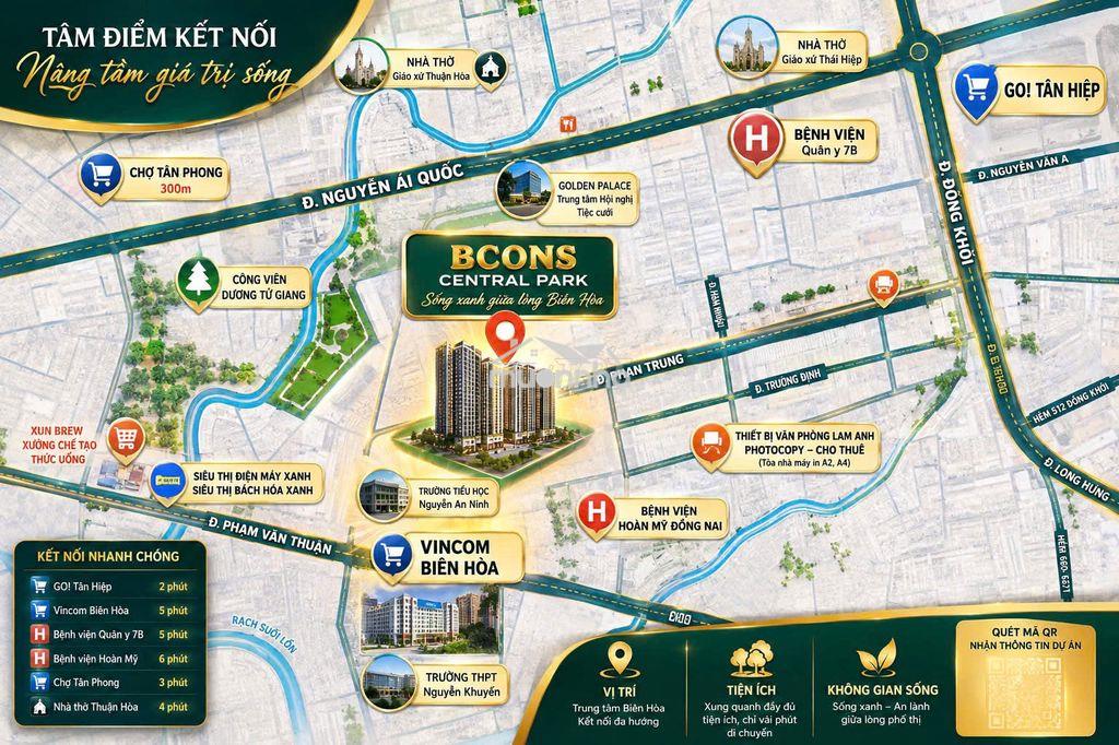 Bcons central park - căn hộ giữa lòng biên hòa - dự kiến 45tr/m2 !!! - 2