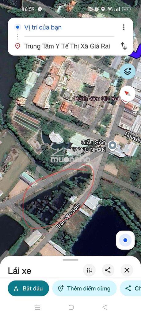 Đất gần trung tâm y tế thị xã giá rai