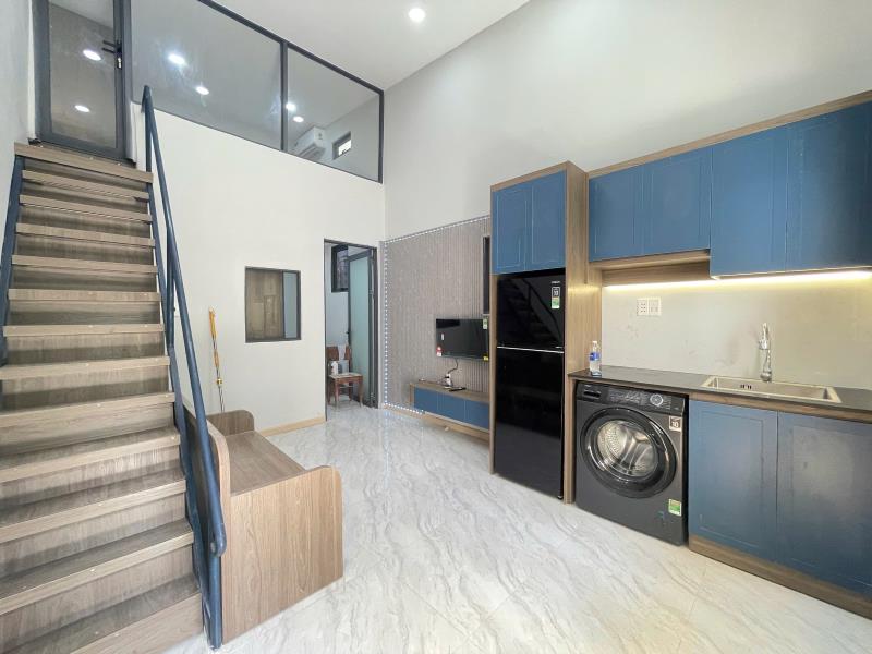 Cho thuê căn hộ 2pn rộng 50m2 có máy giặt riêng ngay ngã tư hàng xanh - đại học hutech - ngoại thương - cầu kinh thanh đa