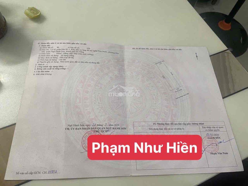 Đất tđc ngũ hành sơn giá sụp hầm - Ảnh 2