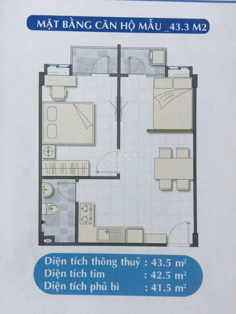 Chỉ với 1t150 có ngay căn hộ 45m2,  noxh thuê 49 năm lê thành - Ảnh 2