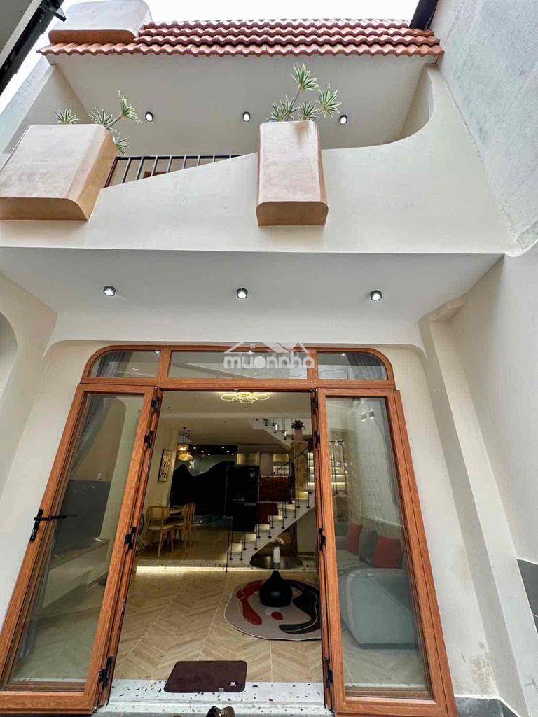 🏡Nhà mới 2 mặt tiền - lê đức thọ - 72m² nở hậu - có pn trệt - sauna