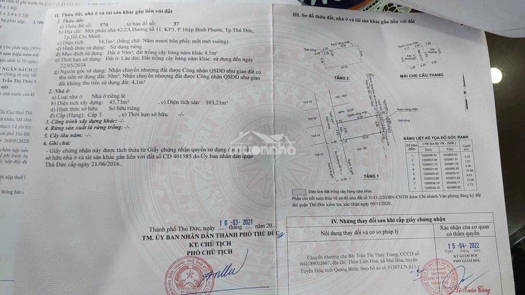 Bán đất 42/2a đường số 11, hiệp bình ( thủ đức ) - Ảnh 4