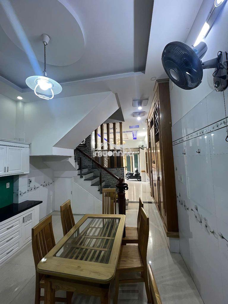 Cho thuê nhà mới đẹp đúc 3 lầu hẻm xe tải nguyễn văn lương gò vấp 18tr