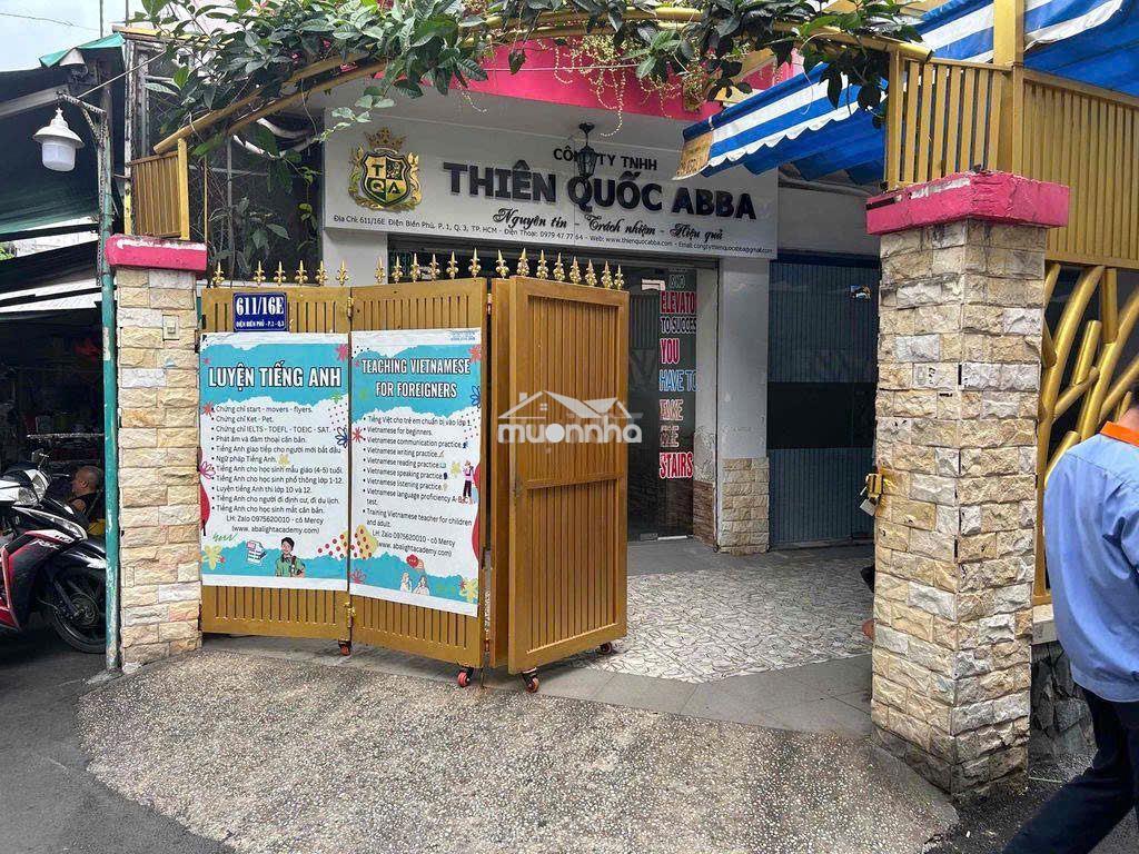 Dt 10x25m - nhà 611 điện biên phủ, quận 3 - trệt lầu, 8pn/6wc - 3
