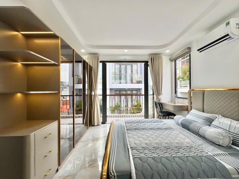 Căn hộ chung cư mới ban công, cửa sổ lớn, có máy giặt riêng, thang máy, gần sân bay, công viên gia định, emart, gần đh văn lang, công, nghiệp, tài chính mkt  - Ảnh 4