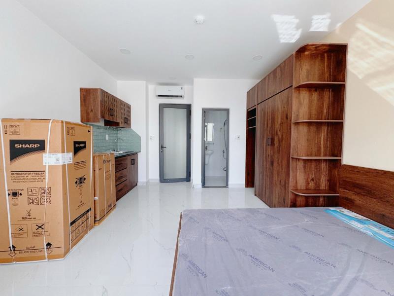 Cho thuê căn hộ studio - full nội thất- bancon to- máy giật riêng nơ trang long- bình thạnh - Ảnh 4